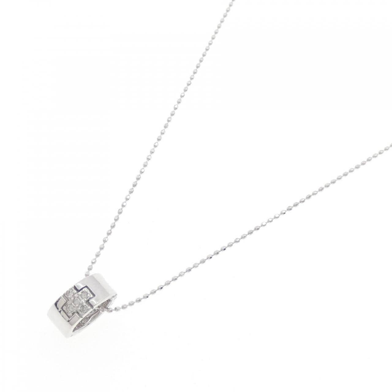 K18WG ダイヤモンド ネックレス 0.07CT