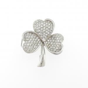 K18WG ダイヤモンド ブローチ 1.22CT
