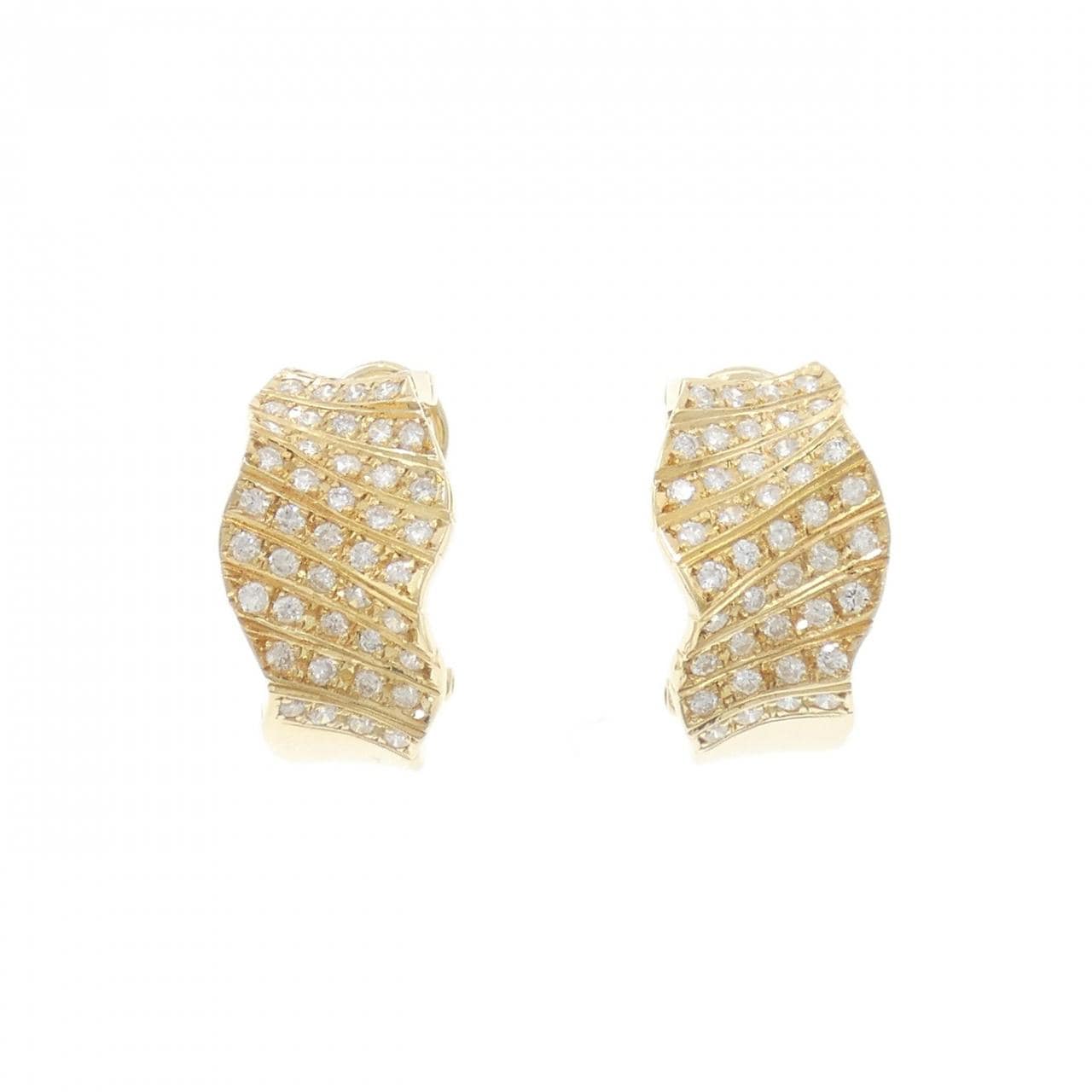 K18YG ダイヤモンド ピアス 1.00CT