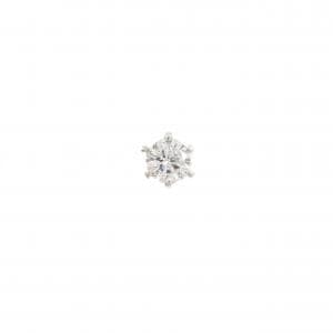 K18WG ソリティア ダイヤモンド ピアス 0.20CT 片耳