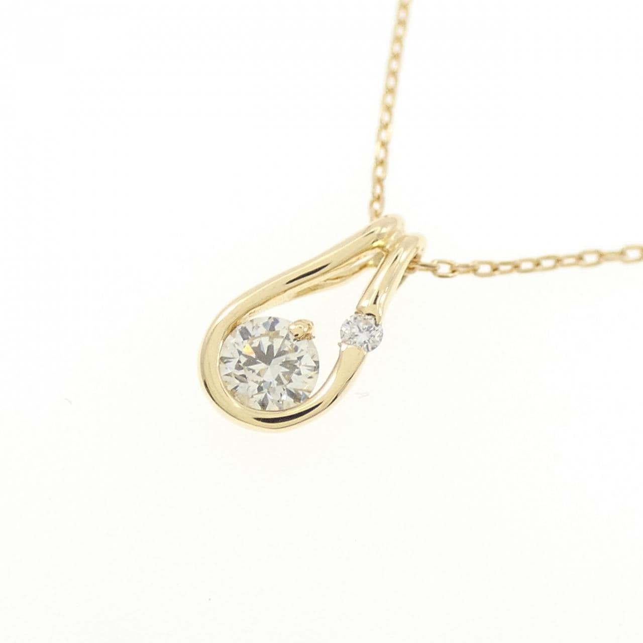 K18YG ダイヤモンド ネックレス 0.12CT