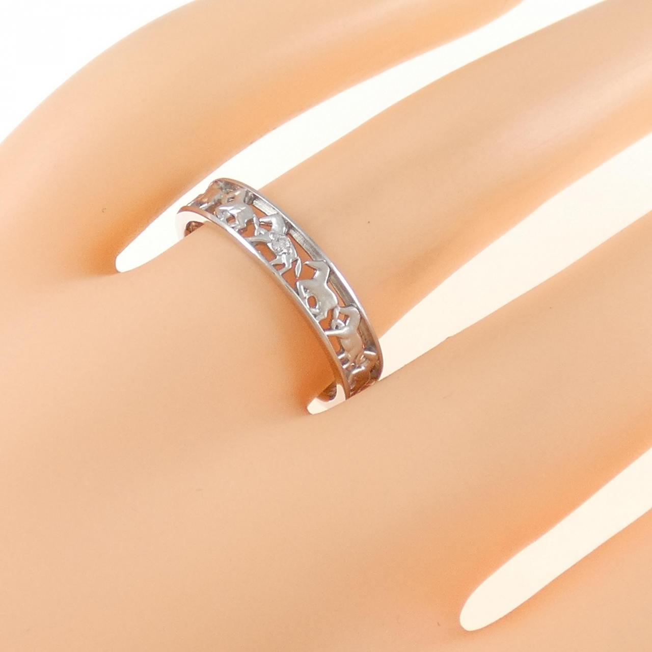 【新品】PT ホース ダイヤモンド リング 0.01CT