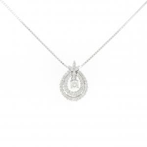 K18WG 2WAY ダイヤモンド ネックレス 0.30CT