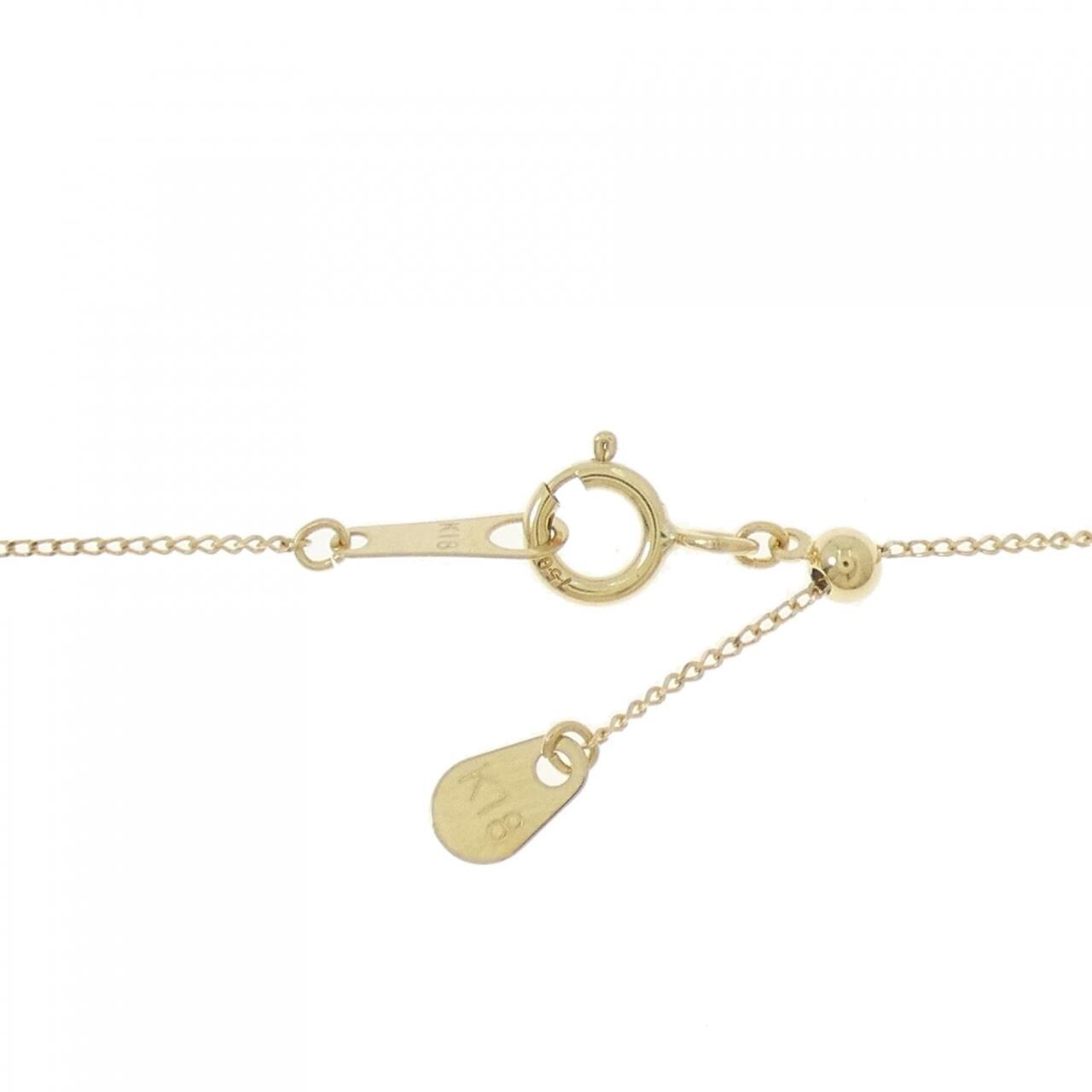【新品】K18YG フラワー ルビー ネックレス 0.60CT