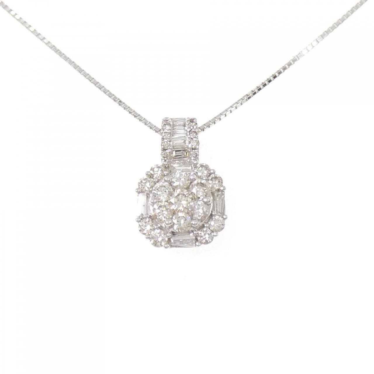 K18WG ダイヤモンド ネックレス 0.70CT
