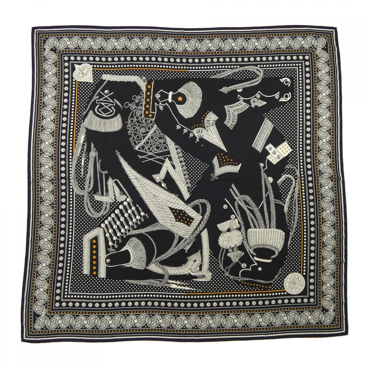 エルメス HERMES ZOUAVES ET DRAGONS BANDANA H244048S カレジェアン140 ショール