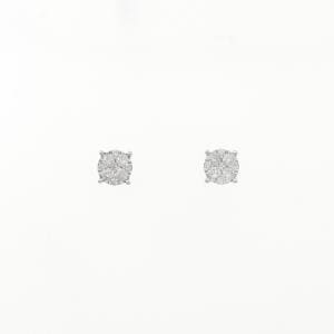 750WG/K18WG ダイヤモンド ピアス 0.34CT