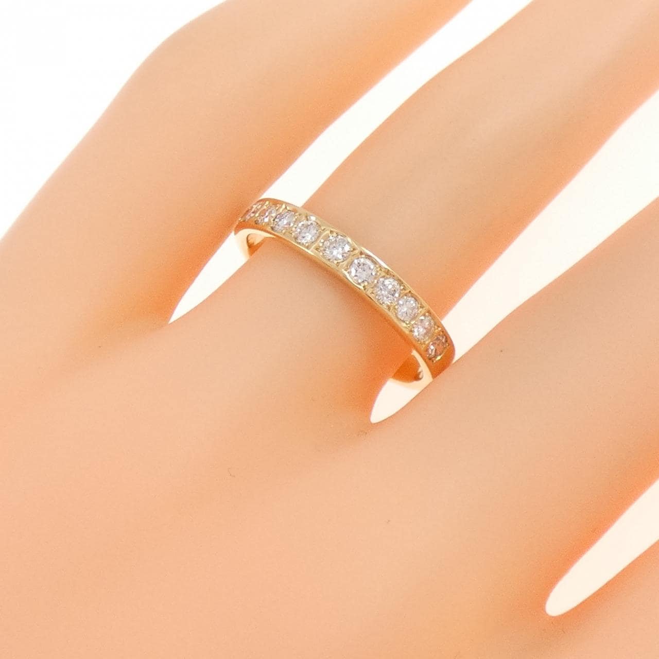 K18YG ハーフエタニティ ダイヤモンド リング 0.20CT