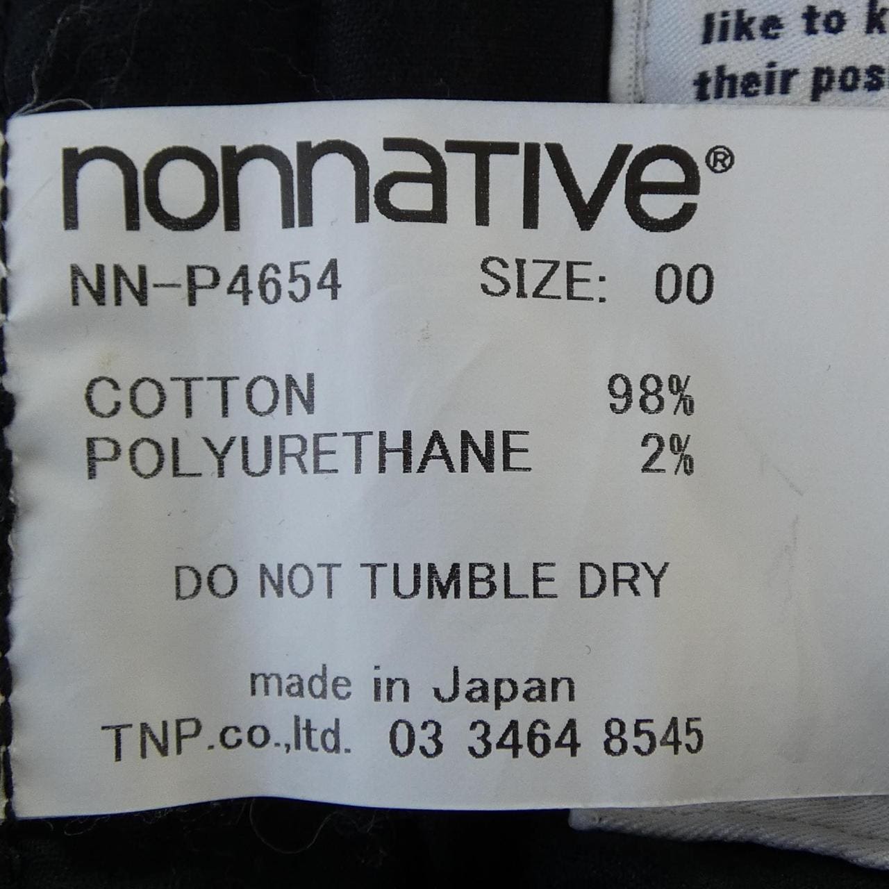 ノンネイティブ NONNATIVE NN-P4654 パンツ