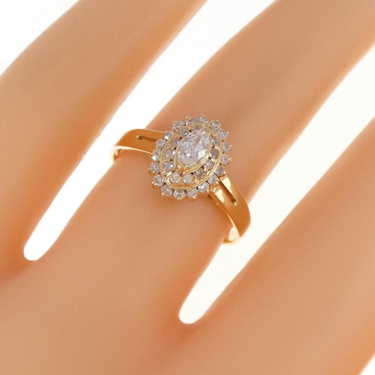 K18YG ダイヤモンド リング 0.33CT