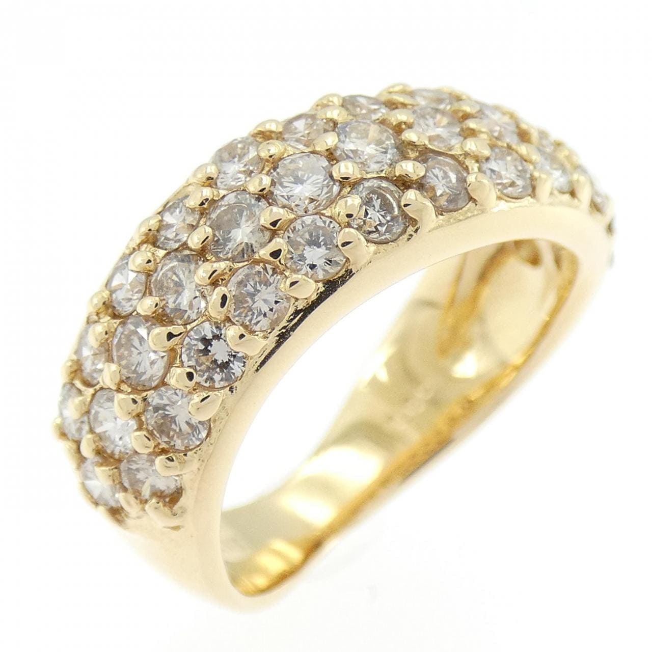 K18YG パヴェ ダイヤモンド リング 1.00CT