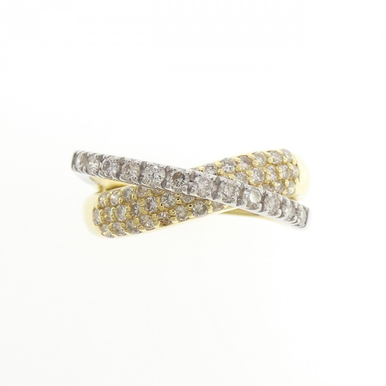 K18YG/PT900 ダイヤモンド リング 0.54CT