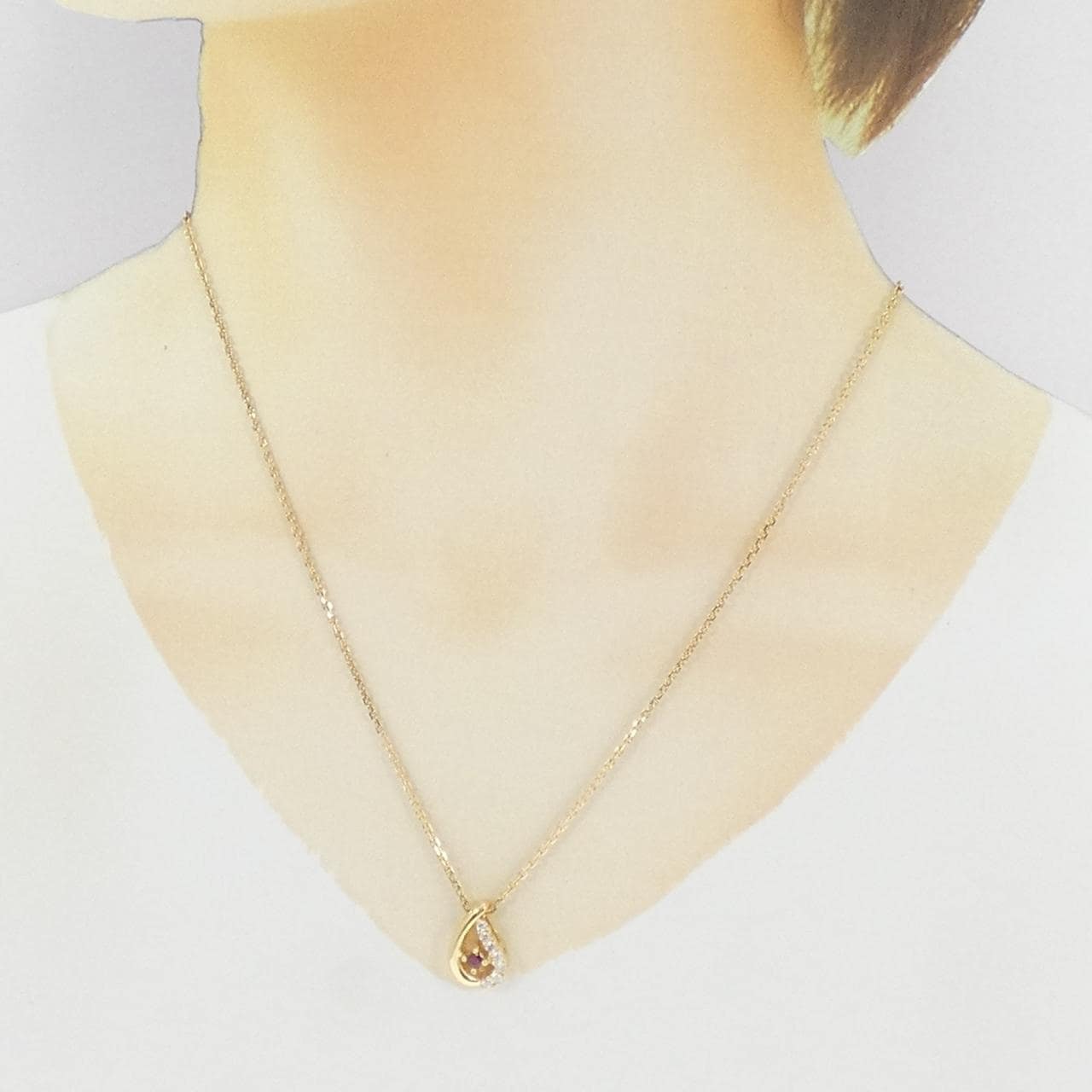 ポーラ ルビー ネックレス 0.12CT
