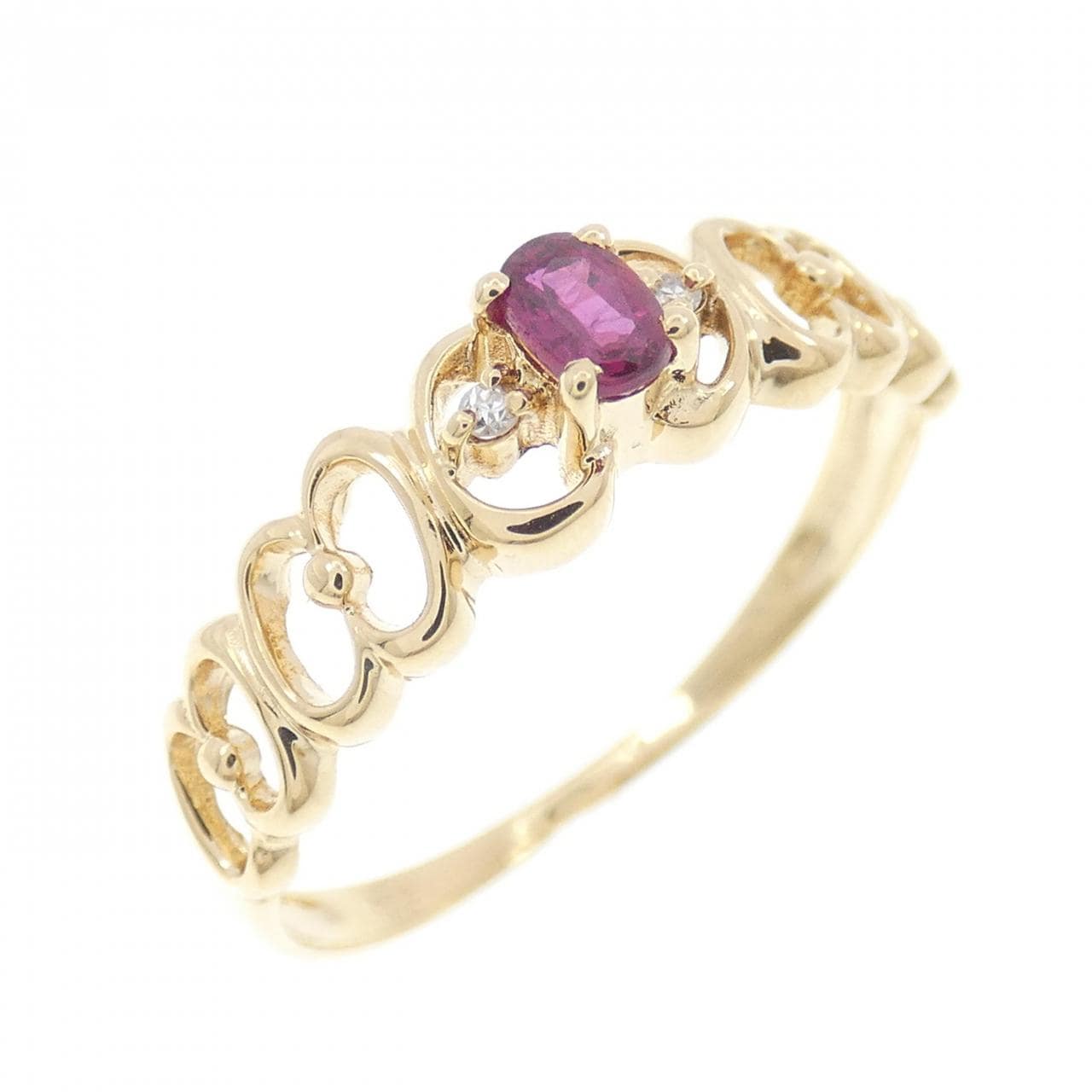 K18YG ルビー リング