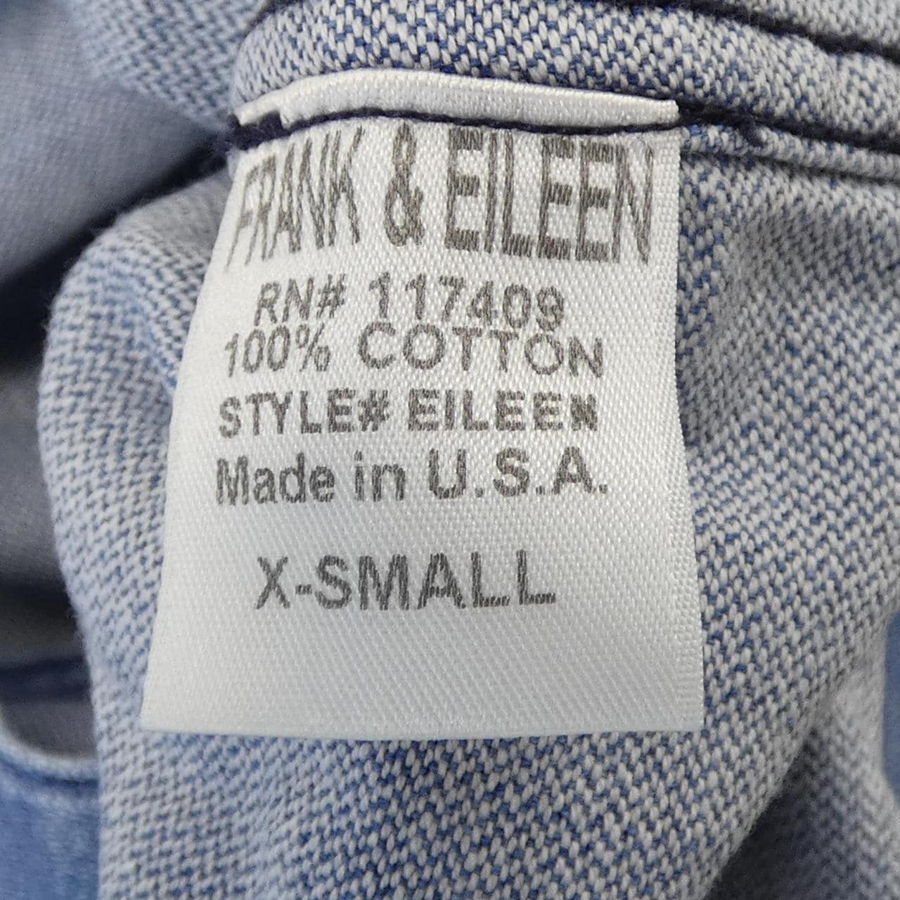 フランクアンドアイリーン FRANK&EILEEN シャツ