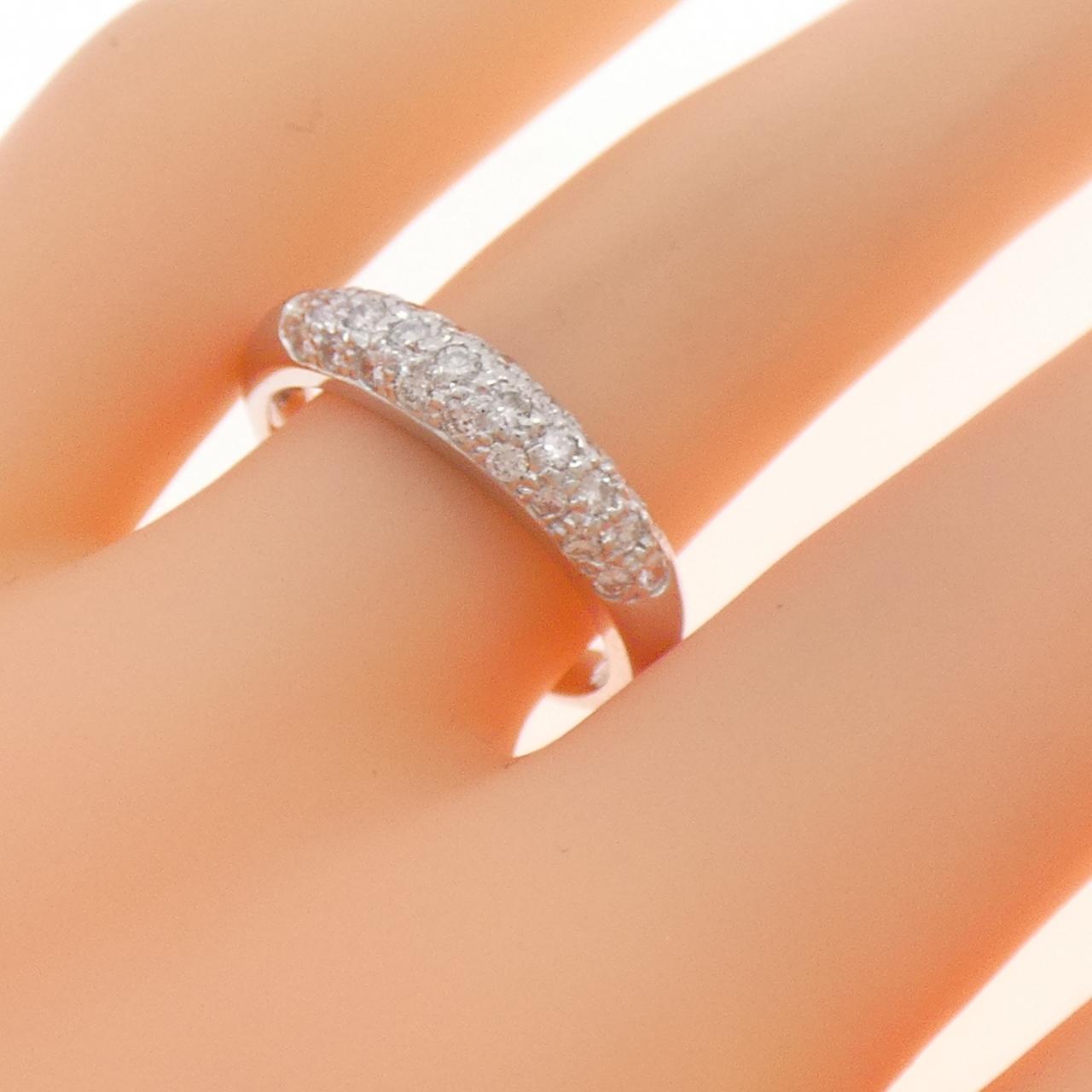 K18WG パヴェ ダイヤモンド リング 0.45CT