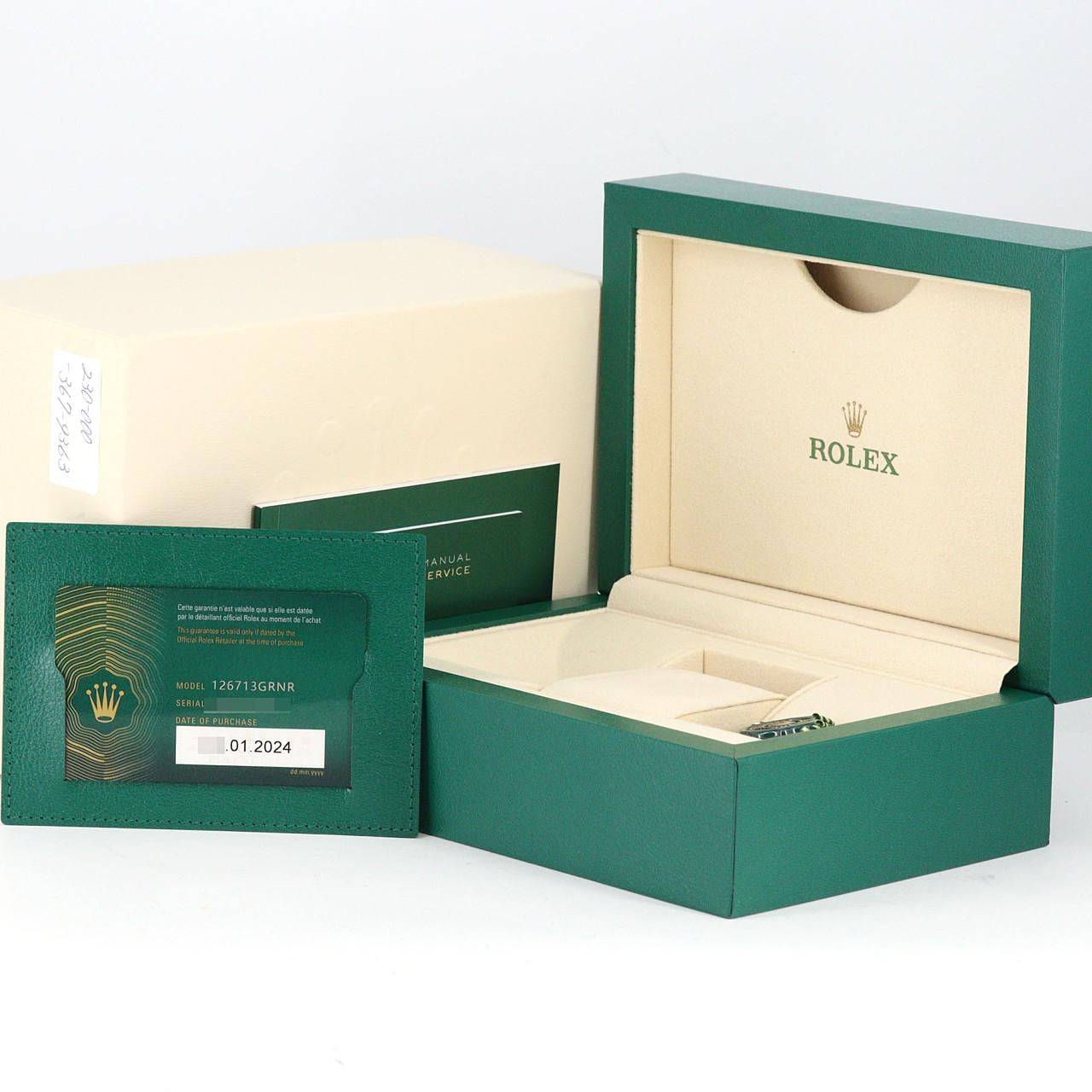 ロレックス GMTマスターⅡ 126713GRNR SSxYG 自動巻 ランダム番