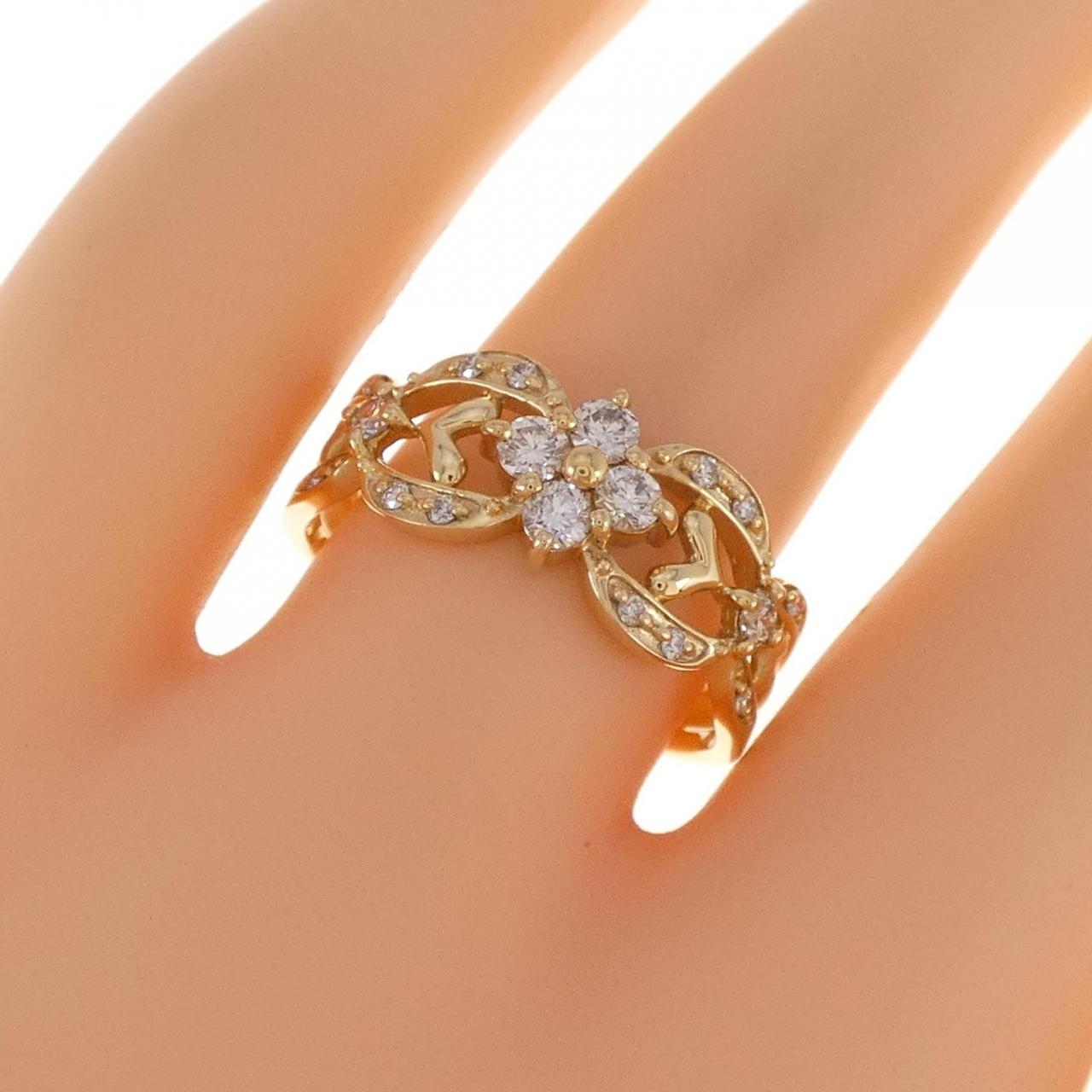 コメ兵｜K18YG フラワー ダイヤモンド リング 0.36CT｜ジュエリー