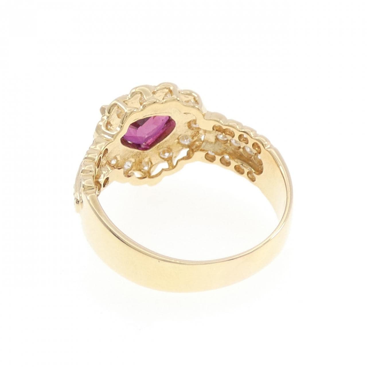 K18YG ハート ルビー リング 1.46CT
