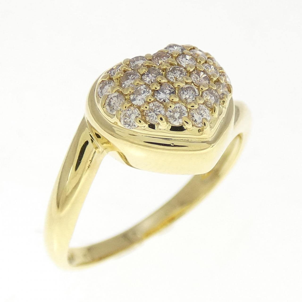 K18YG ハート ダイヤモンド リング 0.31CT