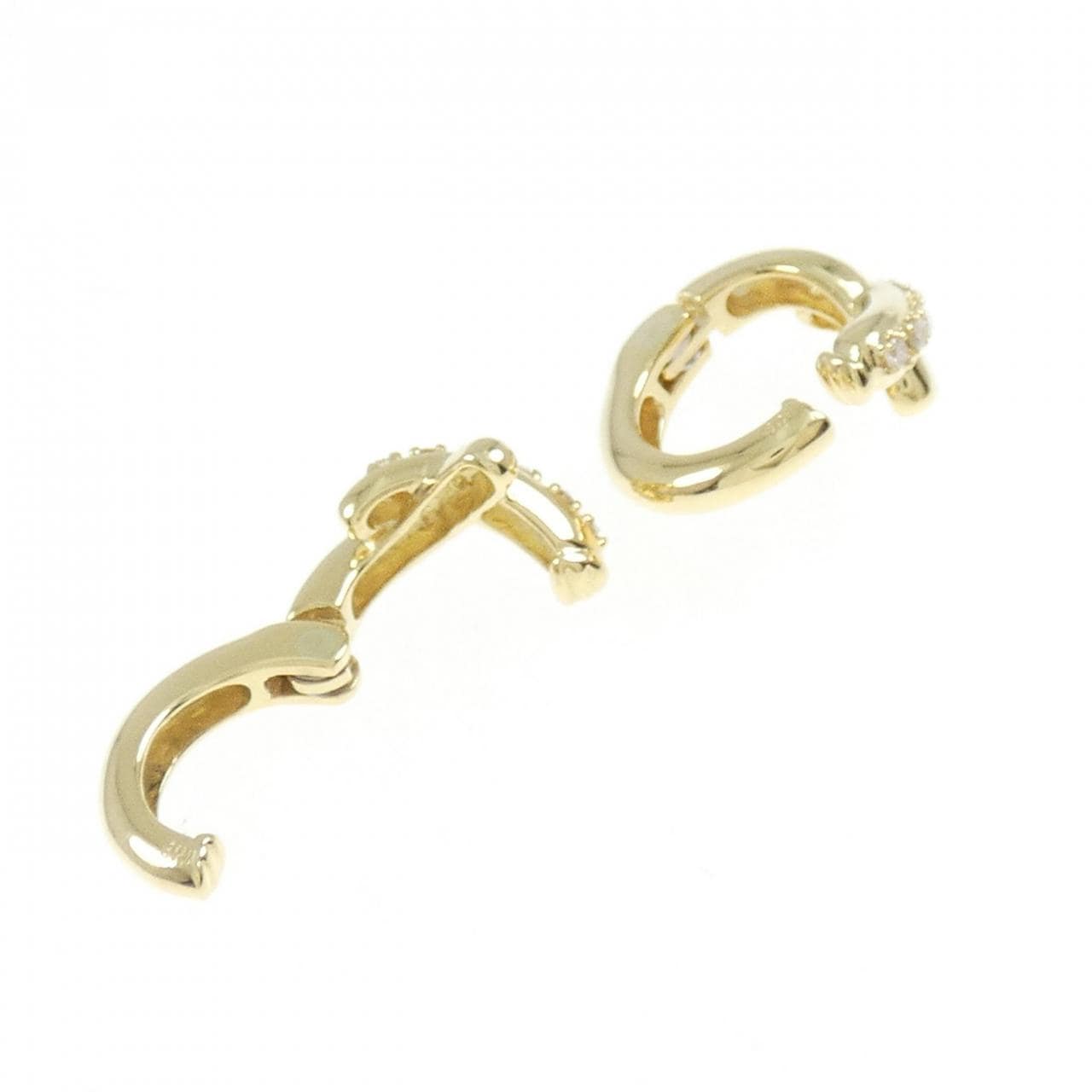 K18YG Diamond earrings 0.12CT