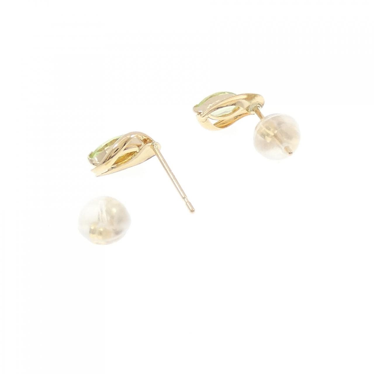 K18YG ペリドット ピアス