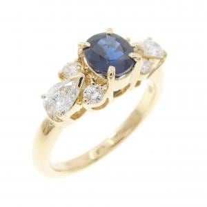 K18YG サファイヤ リング 0.99CT