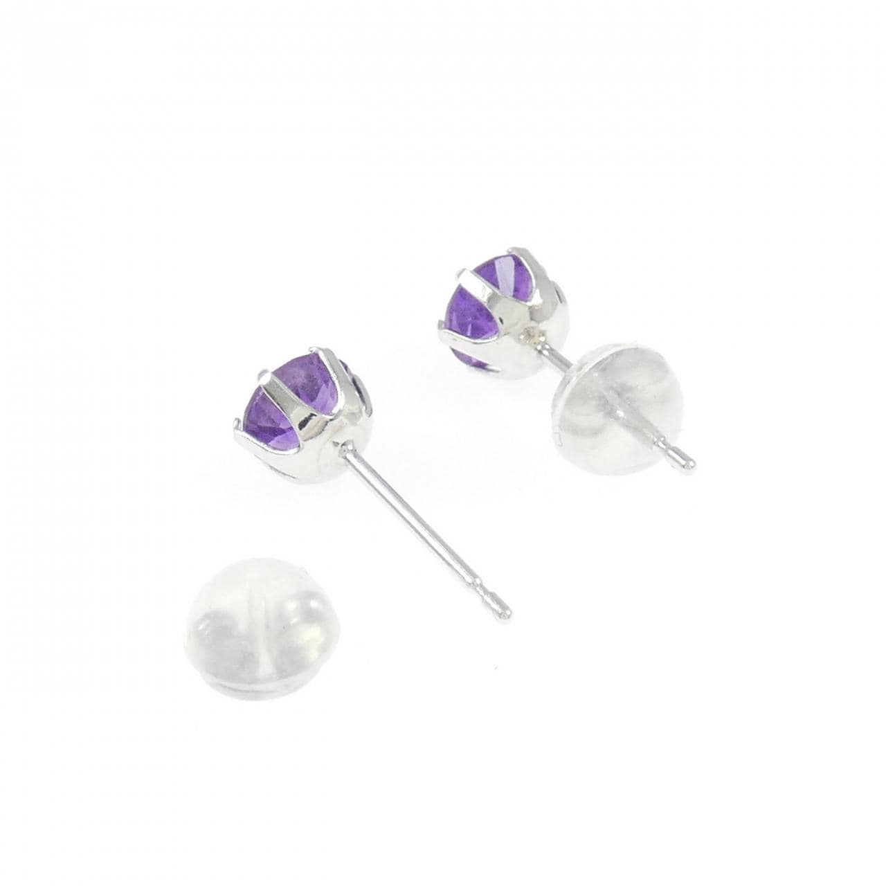 【新品】K18WG アメジスト ピアス