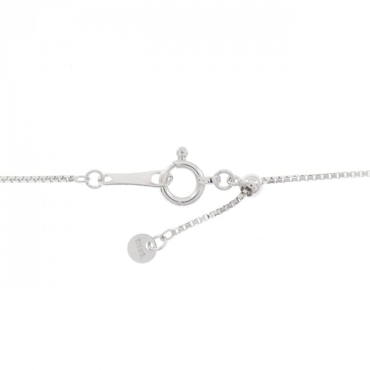 K18WG イニシャルR×スター ダイヤモンド ネックレス 0.15CT
