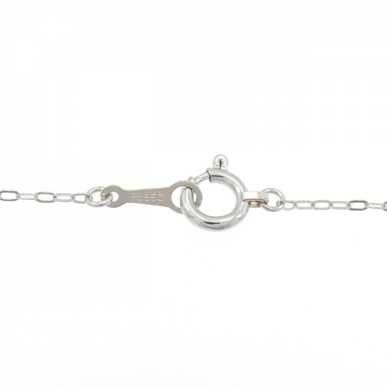 PT900/PT850 ハート パヴェ ダイヤモンド ネックレス 0.20CT