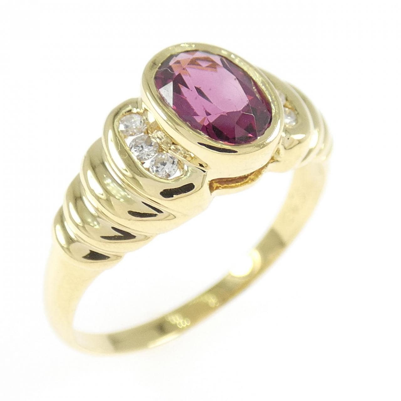 K18YG ガーネット リング