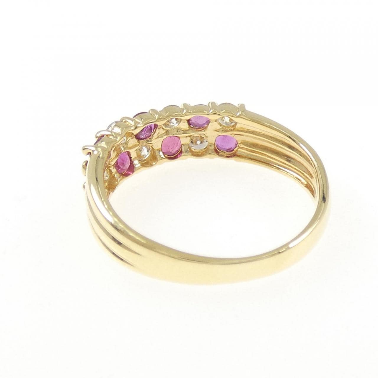 K18YG ルビー リング 0.4CT