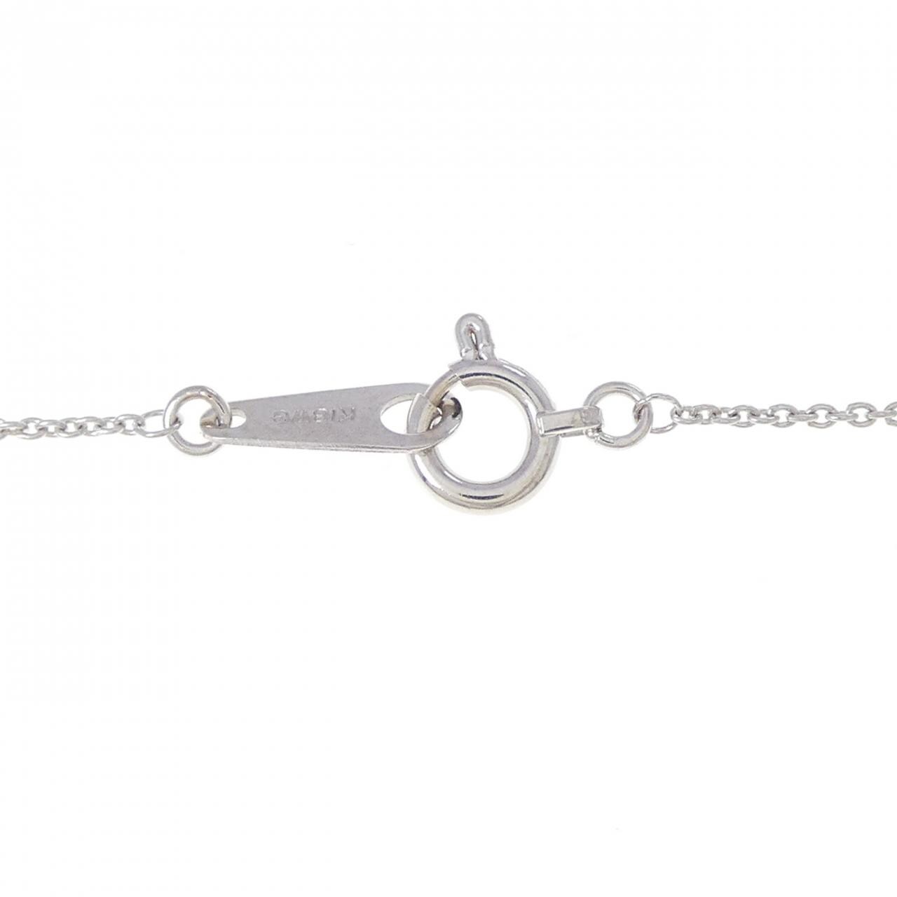 K18WG ホースシュー ダイヤモンド ネックレス 0.20CT