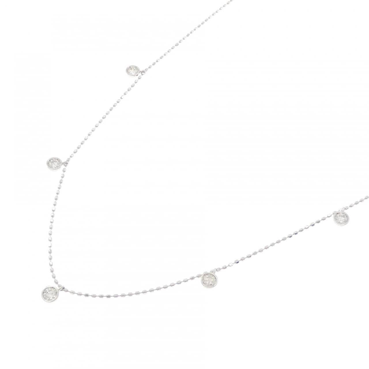 K18WG ダイヤモンド ネックレス 0.30CT