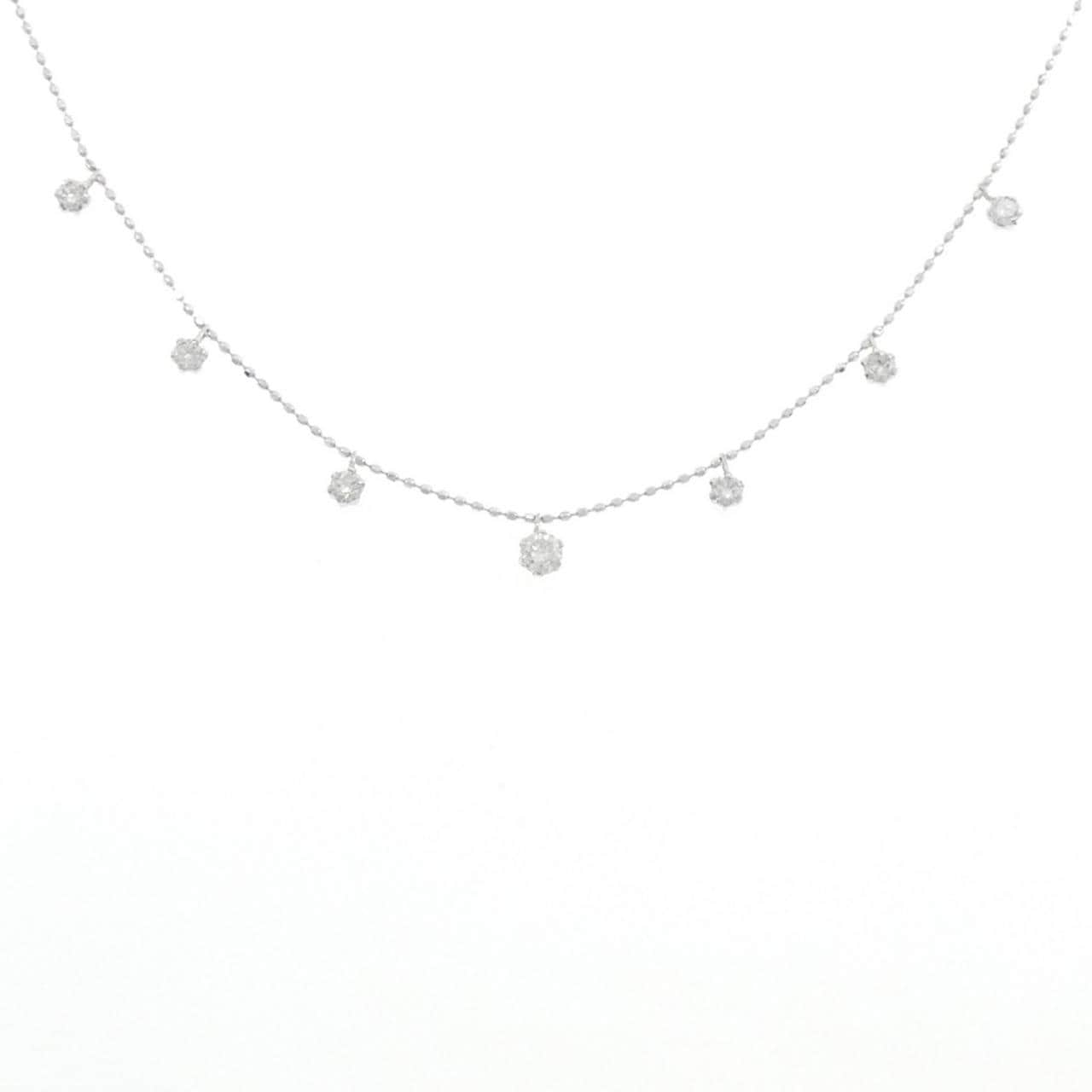 K18WG ダイヤモンド ネックレス 0.50CT