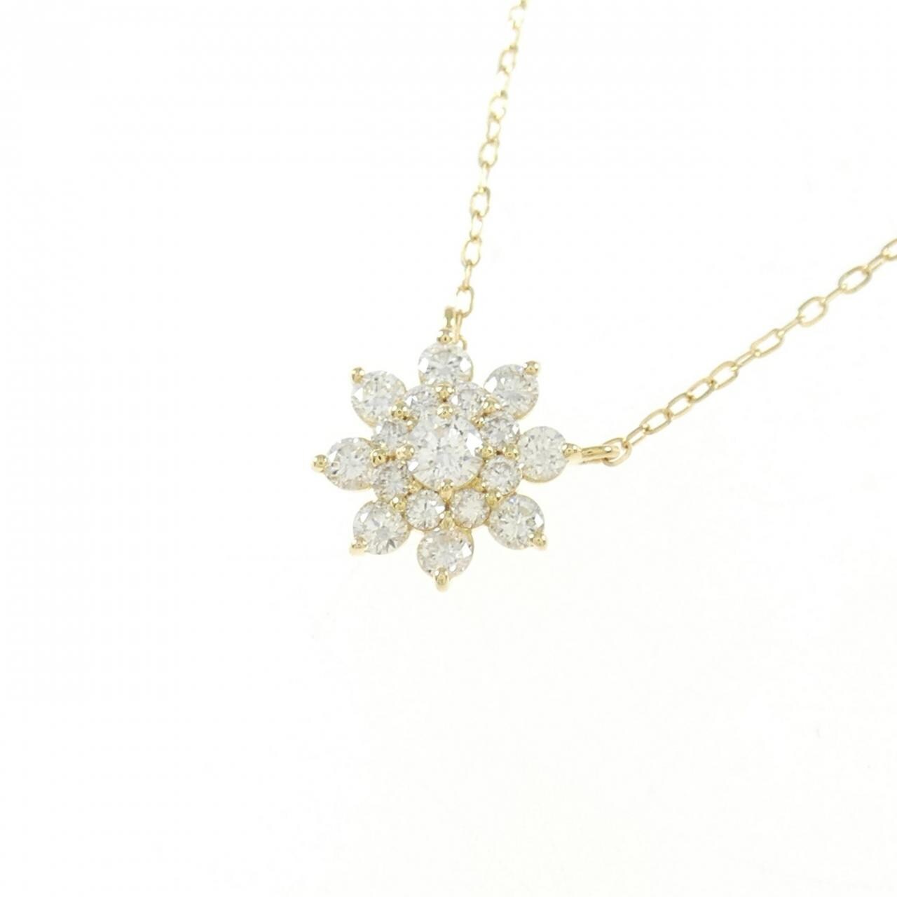 K18YG 花朵钻石项链 0.30CT
