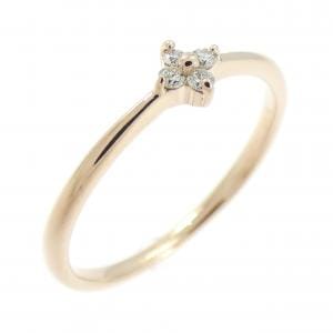 K18PG フラワー ダイヤモンド リング 0.04CT