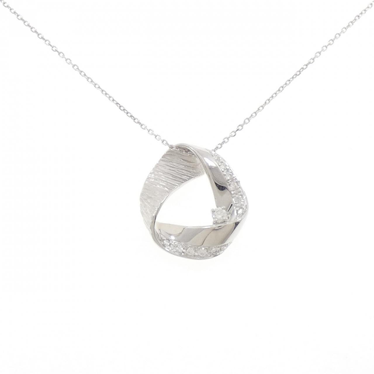 K18WG ダイヤモンド ネックレス 0.34CT