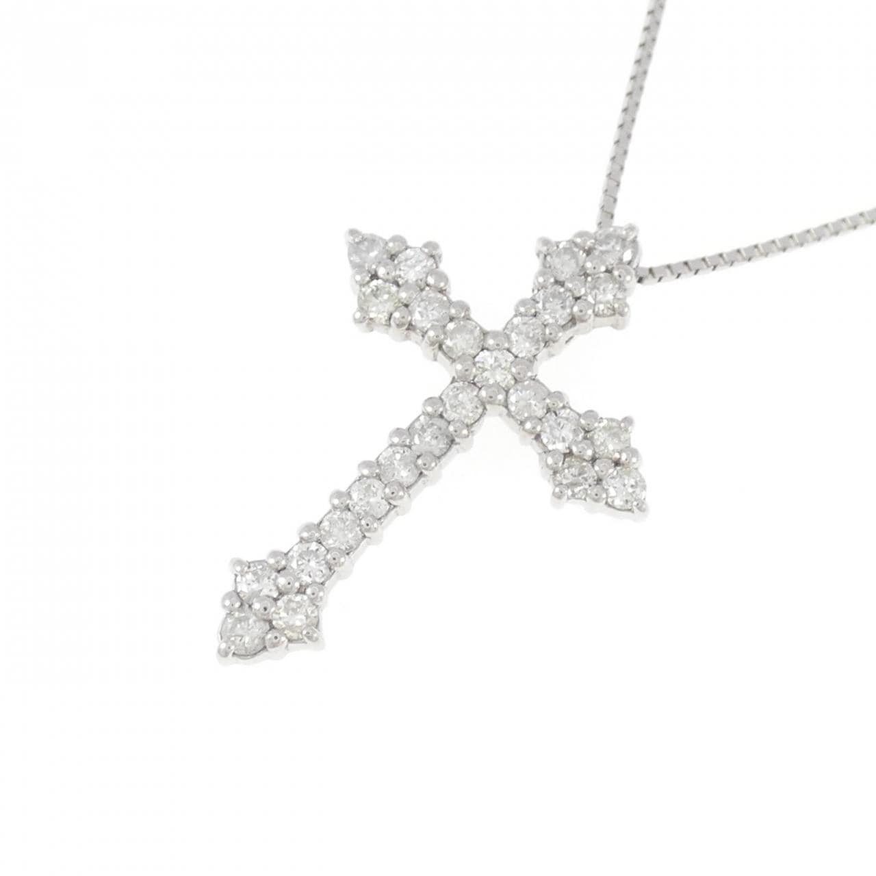 PT Cross Diamond Necklace 0.50CT