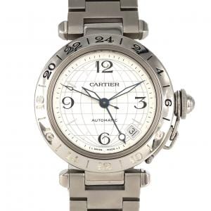 カルティエ パシャC GMT W31078M7 SS 自動巻