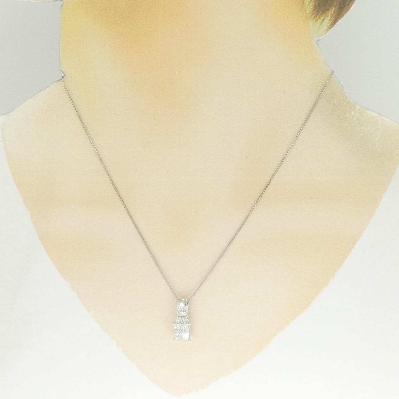 PT900/PT850 ダイヤモンド ネックレス 1.00CT