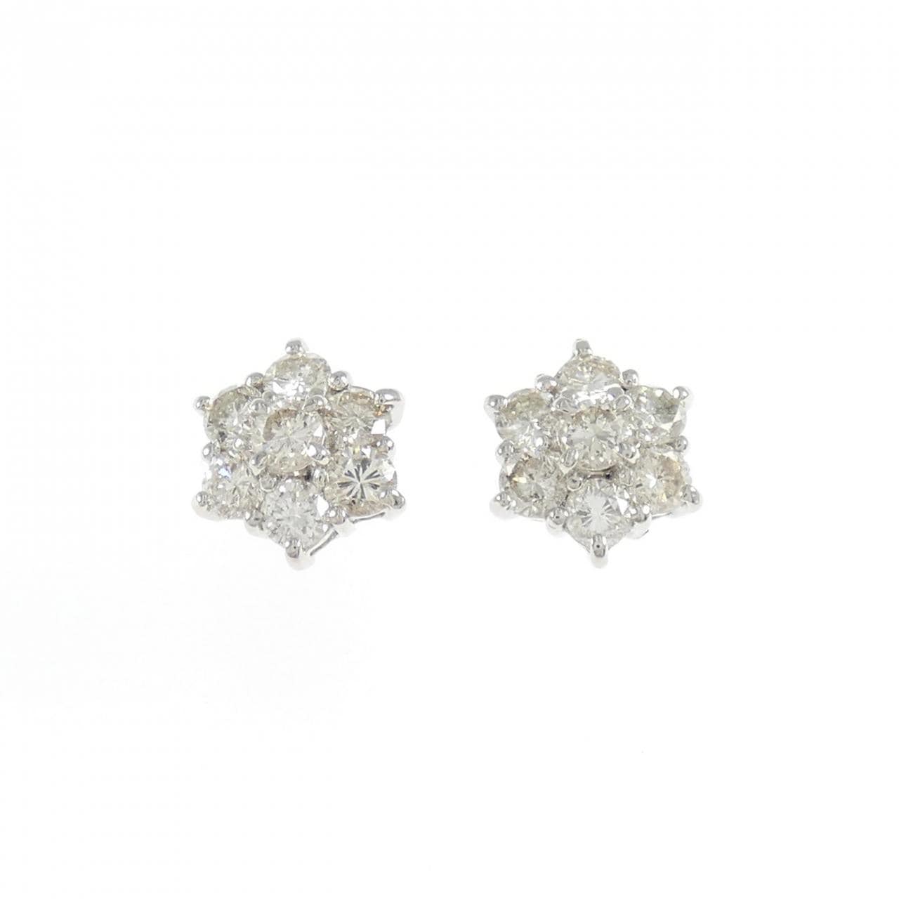 PT900 ダイヤモンド ピアス 1.0CT