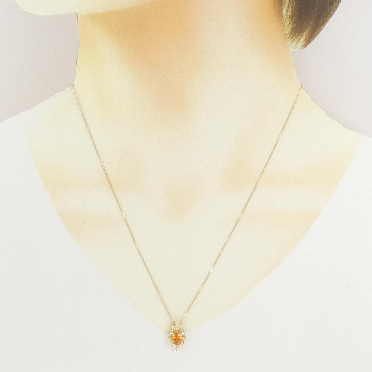 K18YG ガーネット ネックレス 1.03CT