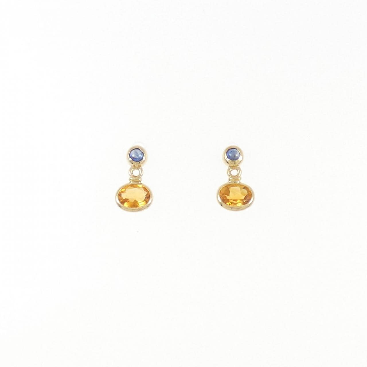 K18YG citrine earrings