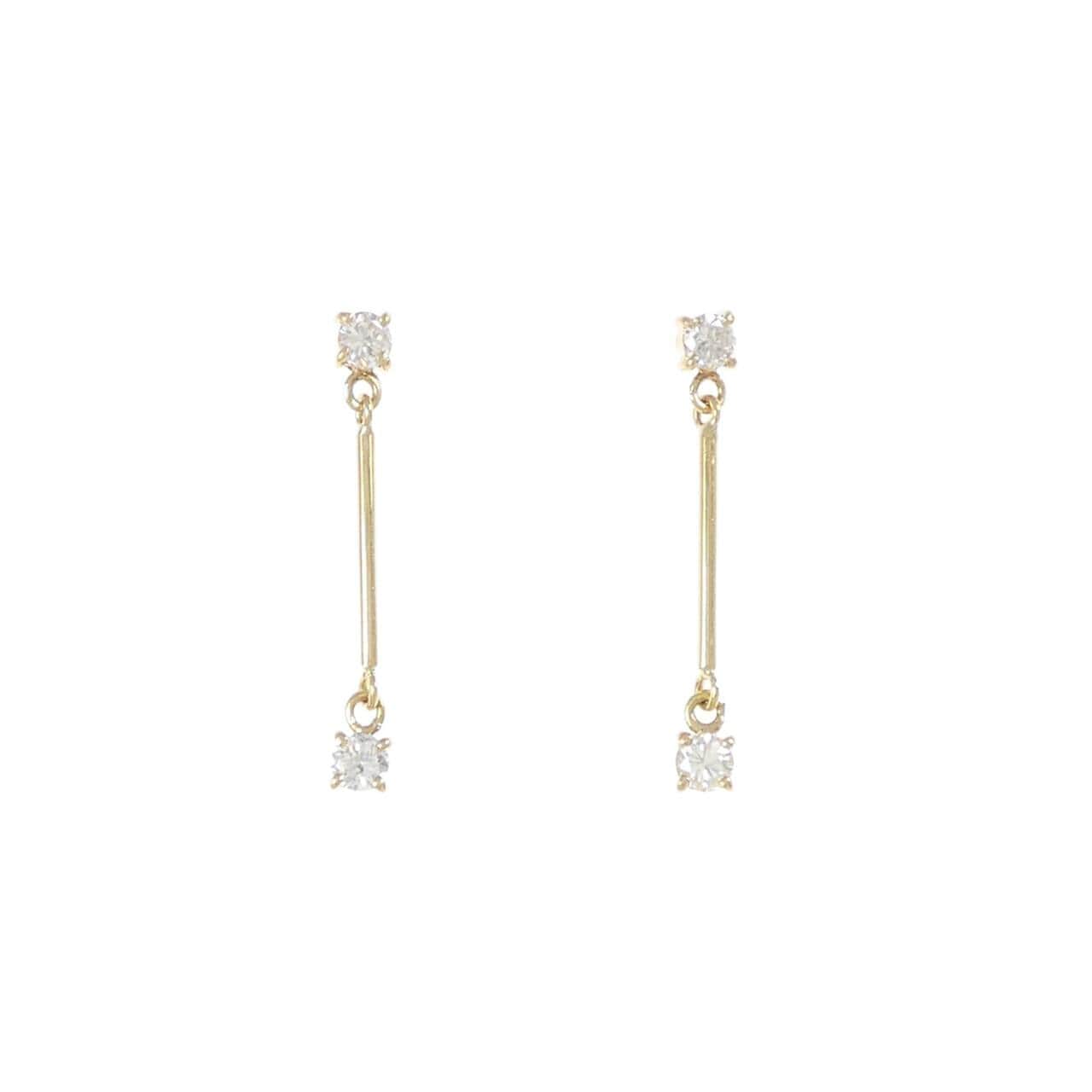 K18YG ダイヤモンド ピアス 0.30CT