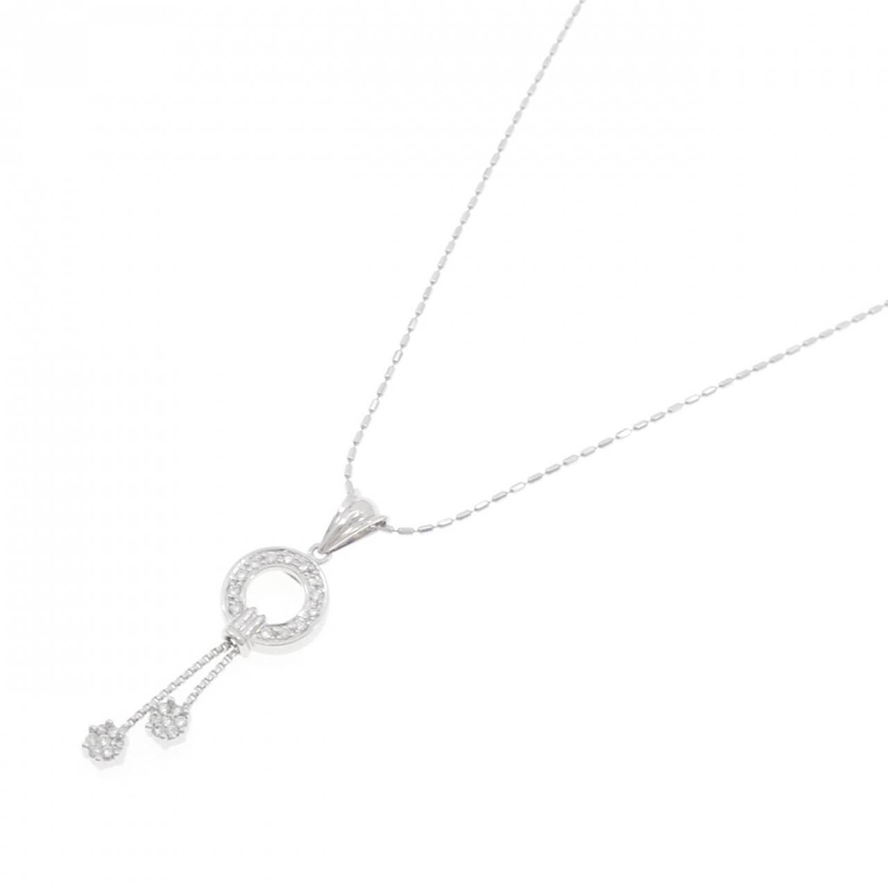 K18WG ダイヤモンド ネックレス 0.28CT
