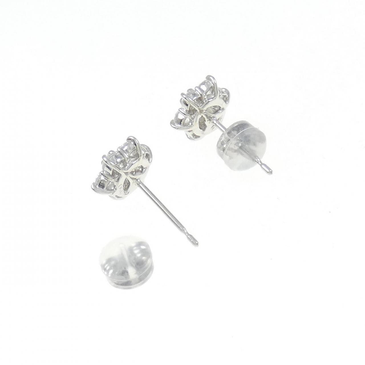 PT フラワー ダイヤモンド ピアス 1.00CT