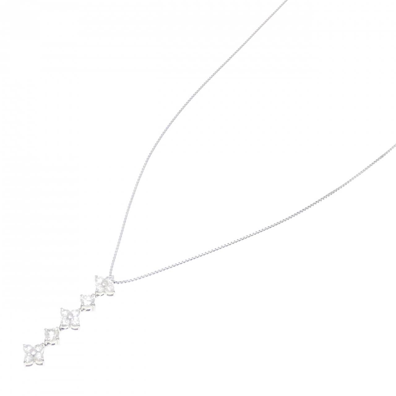 PT フラワー ダイヤモンド ネックレス 0.80CT