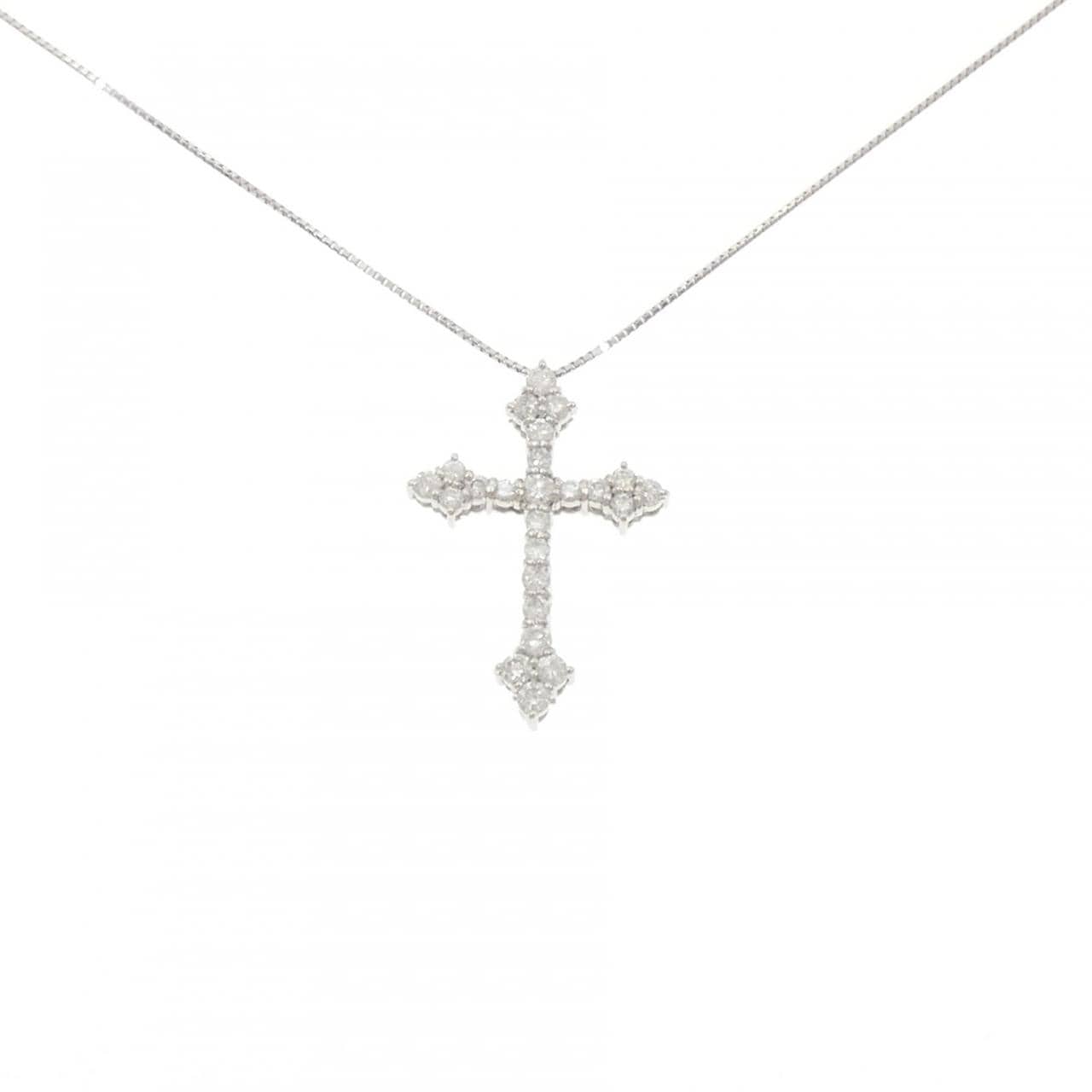 PT900/PT850 クロス ダイヤモンド ネックレス 1.00CT