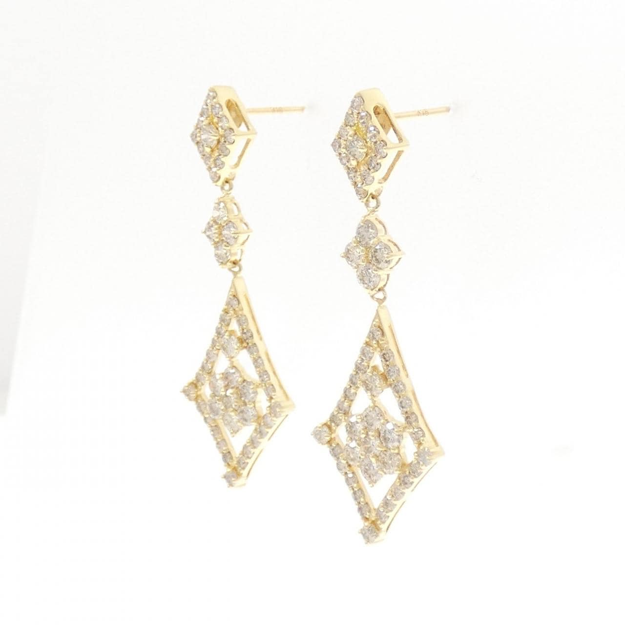 K18YG ダイヤモンド ピアス 2.00CT
